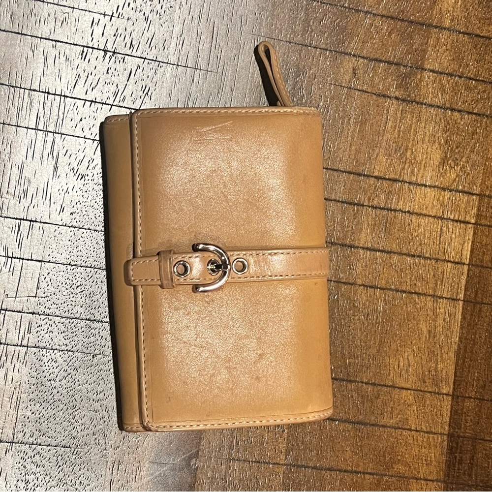 Coach Tan Leather Wallet with Classic Design